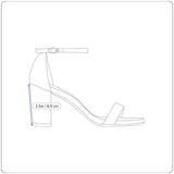 Louise Et Cie Black Leather Block Heel Lalo Slingback Sandals Size 9M