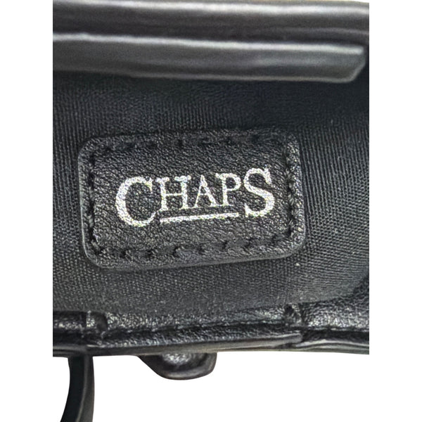 Chaps Womens Black & White Synthetic Floral Bucket Bag Adjustable Strap Medium
