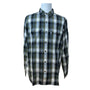 Carhartt Men's Green & Blue Plaid Button Up Shirt Relaxed Fit XL Tall Casual