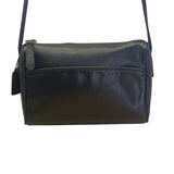 Vintage Coach Black Leather Adjustable Strap & Zipper Closure Crossbody Bag