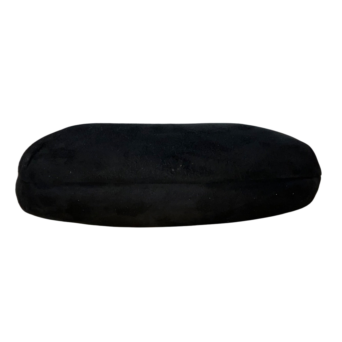 Saber Women’s Black Suede With Silver Metal Frame & Kiss Lock Closure Clutch Bag