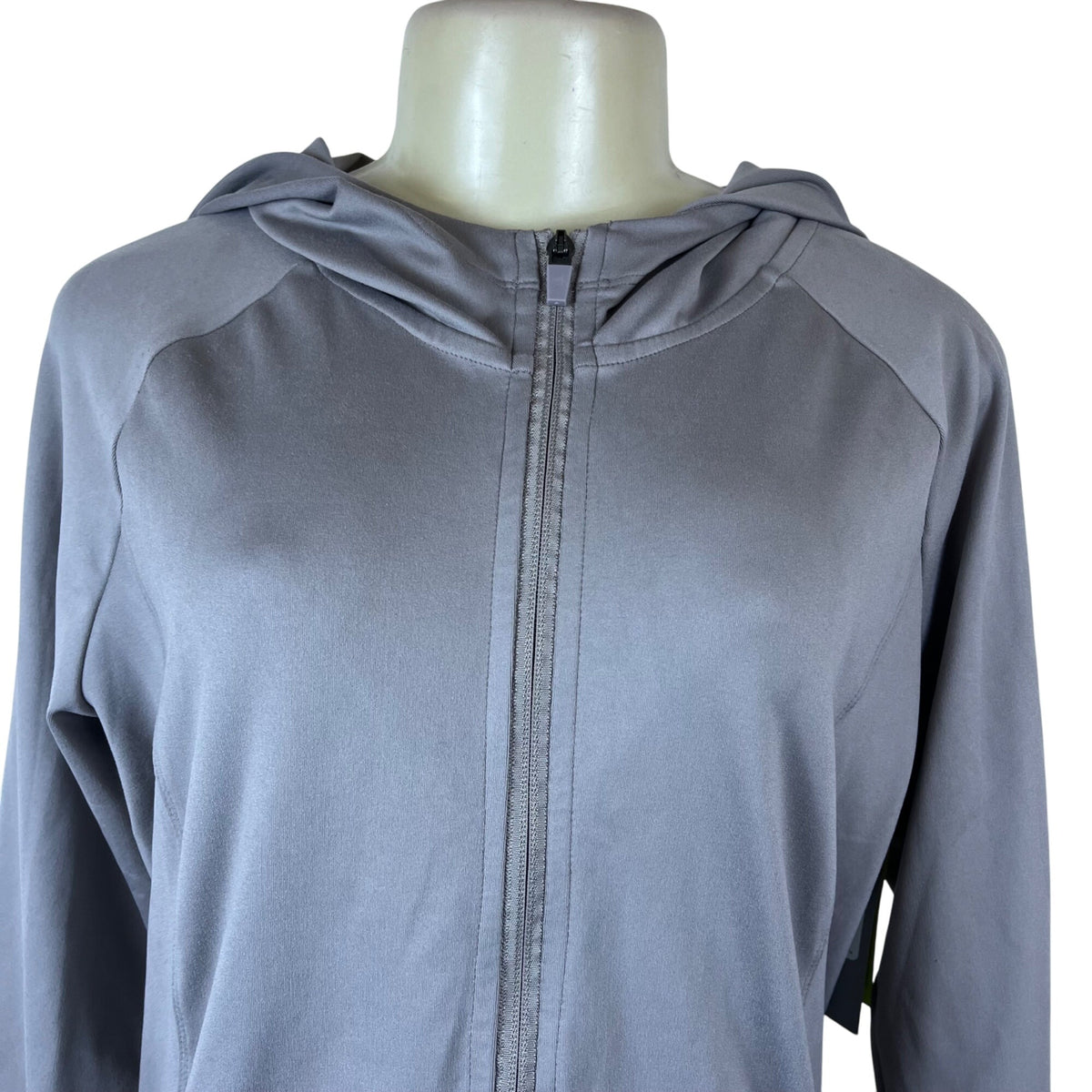 Eddie Bauer Women's Gray Polyester Full-Zip Hooded Jacket Activewear Sz XL - New