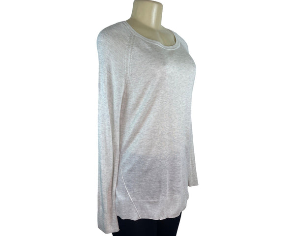 Zara Knitwear Collection Womens Lightweight Sweater In Soft Beige Size M- New