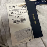 Zara Knitwear Collection Womens Lightweight Sweater In Soft Beige Size M- New