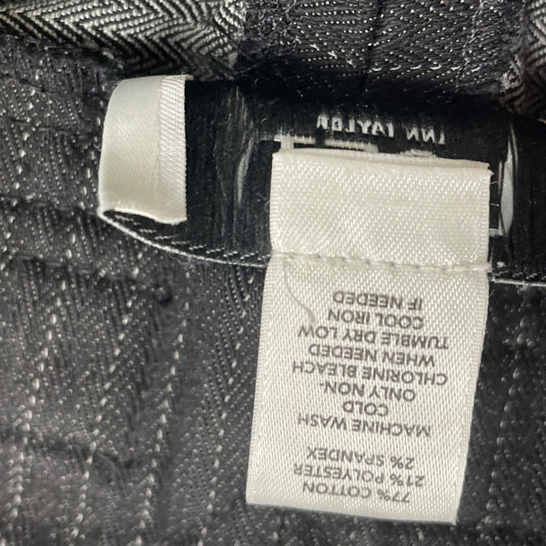 Loft Women's Black Pinstripe Wide Leg Pants Office Career Size 12