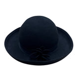 Liz Claiborne Black Wool Felt Bowler Hat for Women One Size