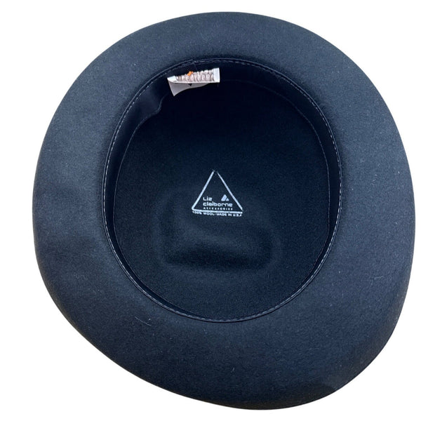 Liz Claiborne Black Wool Felt Bowler Hat for Women One Size