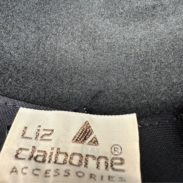 Liz Claiborne Black Wool Felt Bowler Hat for Women One Size