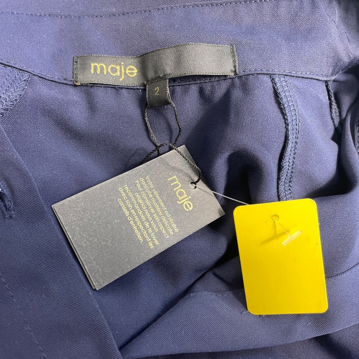 Maje Women’s Navy Shirt Dress Sz 2 (EUR 32) - NWT