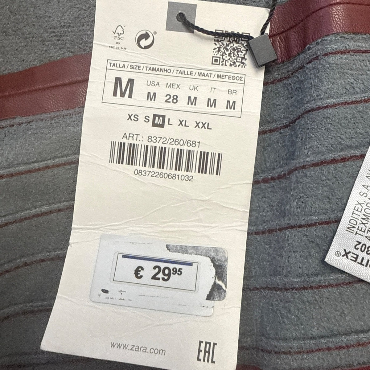 Zara Women’s Burgundy High-Waist Slim Fit Pants With Zipper Detail Size M - New