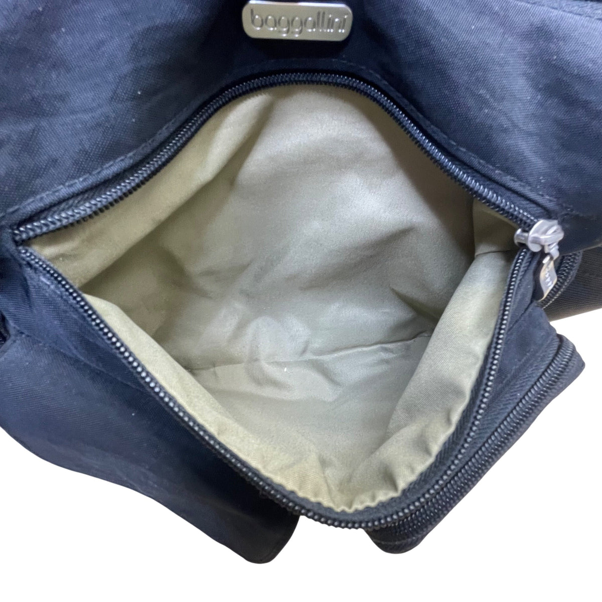 Baggallini Women’s Black Nylon Multi-Pocket Adjustable Crossbody Bag Size M