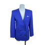 Vintage 90's Kasper Double-Breasted Womens Blazer Royal Blue Chic Stylish Sz 4