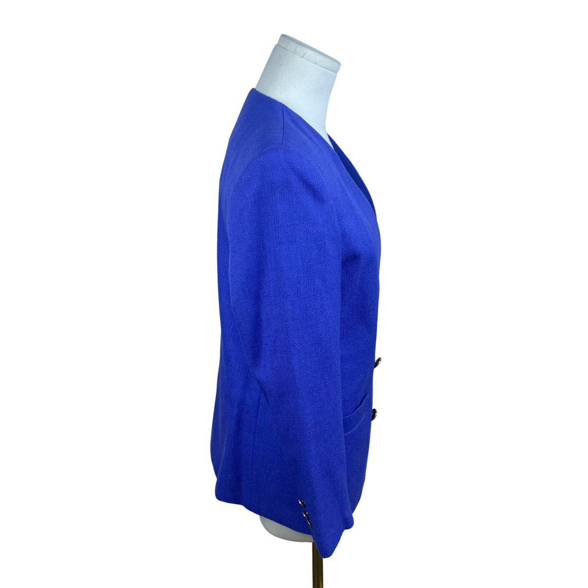 Vintage 90's Kasper Double-Breasted Womens Blazer Royal Blue Chic Stylish Sz 4