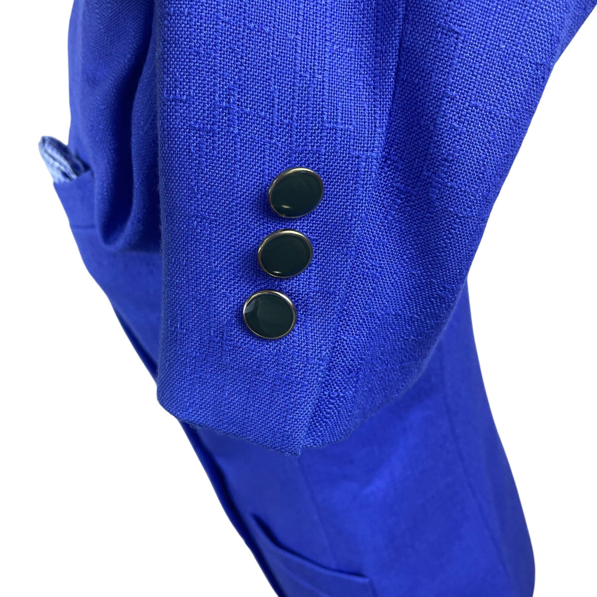 Vintage 90's Kasper Double-Breasted Womens Blazer Royal Blue Chic Stylish Sz 4
