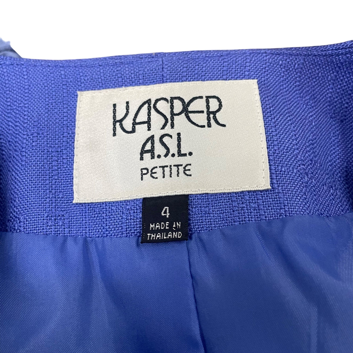 Vintage 90's Kasper Double-Breasted Womens Blazer Royal Blue Chic Stylish Sz 4