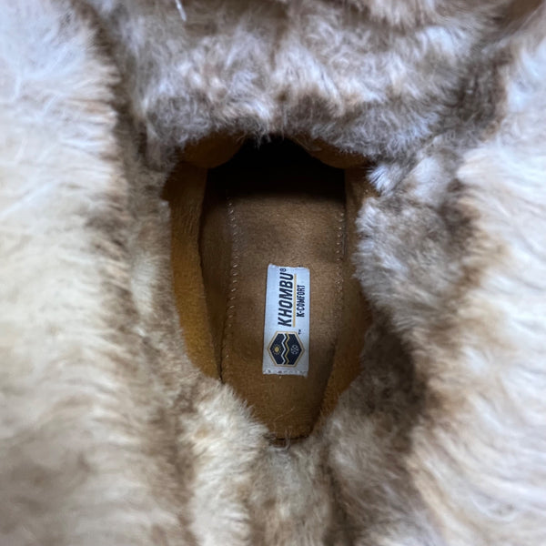 Khombu Women’s Brown Faux Fur Lace Up K Comfort Warm Winter Boots Size 6M