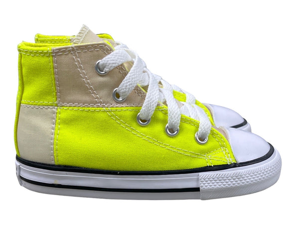 Converse Youth Boy's Yellow Chuck Taylor Uv Light Hi Top Sz 8 - NWOB
