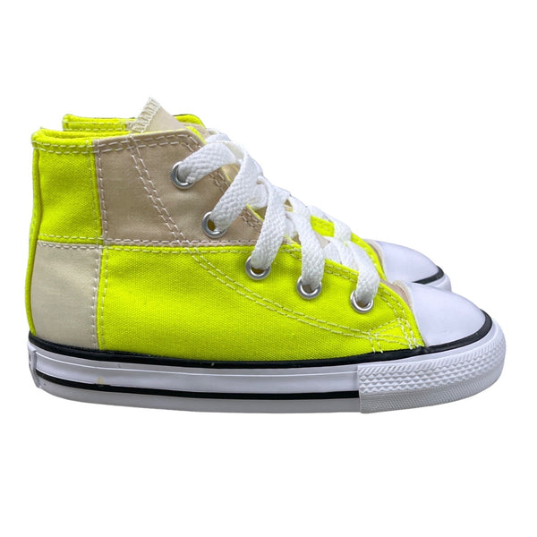 Converse Youth Boy's Yellow Chuck Taylor Uv Light Hi Top Sz 8 - NWOB