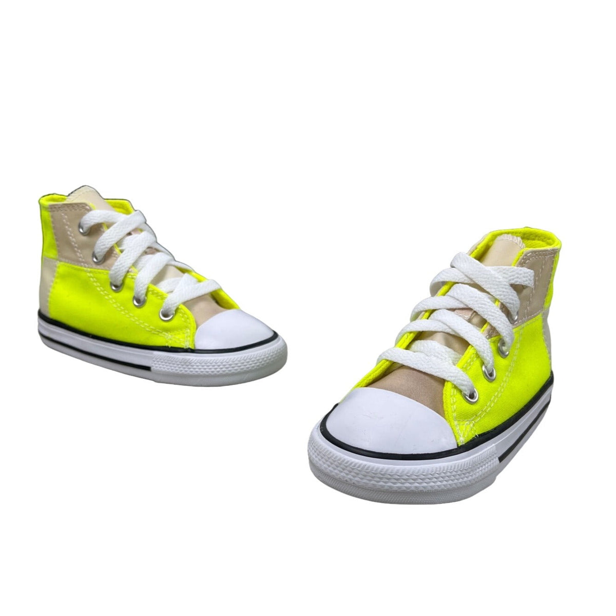 Converse Youth Boy's Yellow Chuck Taylor Uv Light Hi Top Sz 8 - NWOB