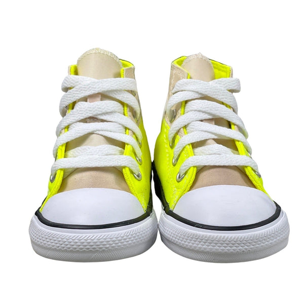 Converse Youth Boy's Yellow Chuck Taylor Uv Light Hi Top Sz 8 - NWOB