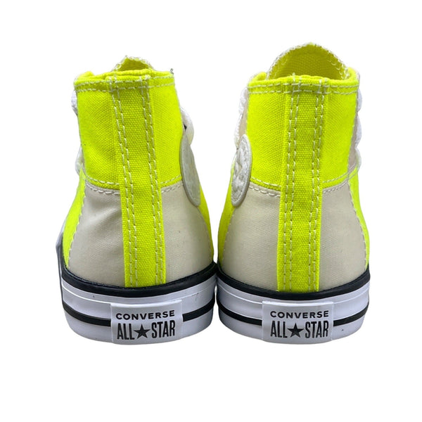Converse Youth Boy's Yellow Chuck Taylor Uv Light Hi Top Sz 8 - NWOB