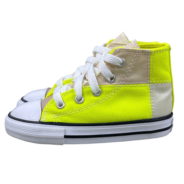 Converse Youth Boy's Yellow Chuck Taylor Uv Light Hi Top Sz 8 - NWOB