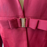 Modful Women's Red Tied Blazer with Rihnstone Belt Strap Sz XS - NWT