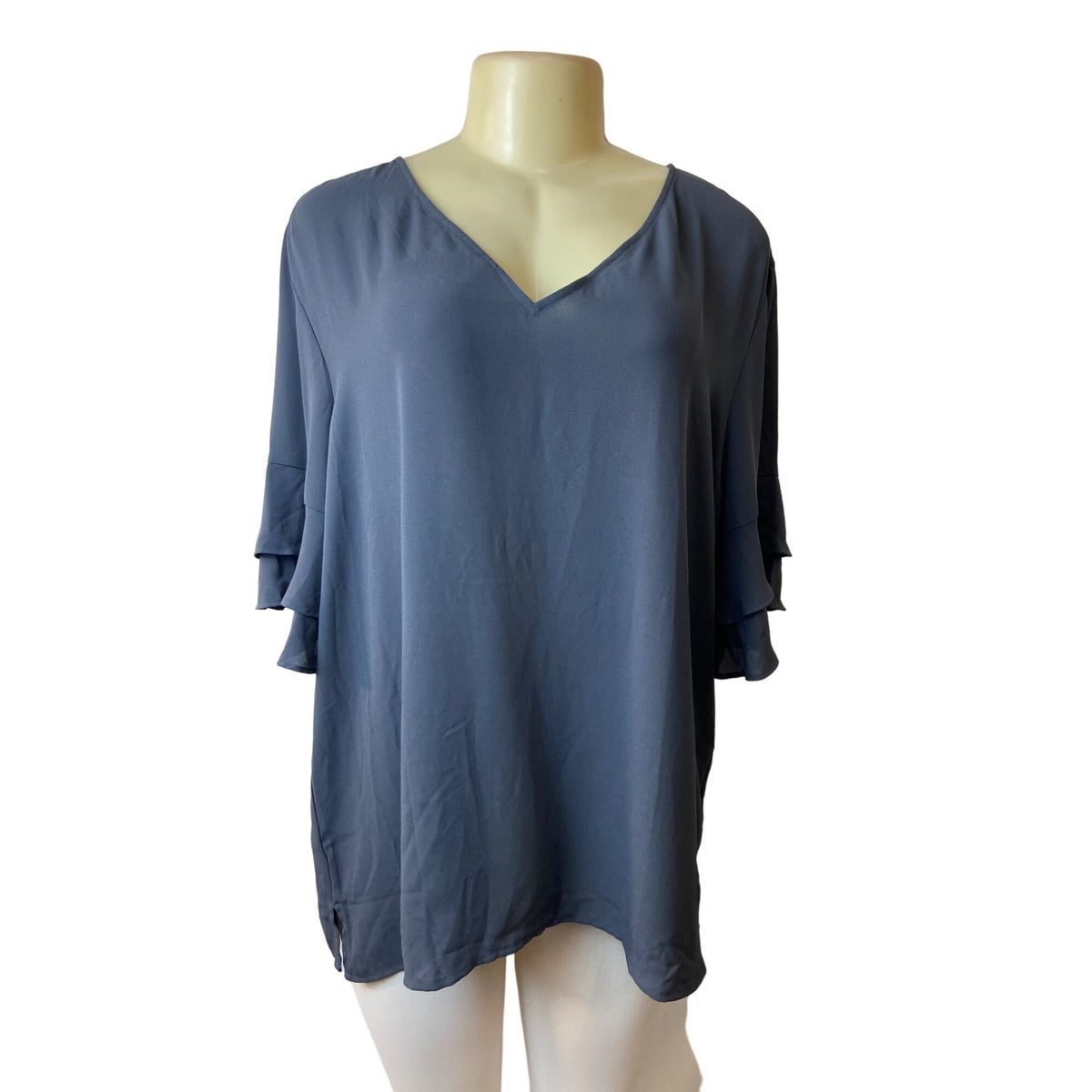 Loft Women's Grey Flowy T-Shirt Sz XL