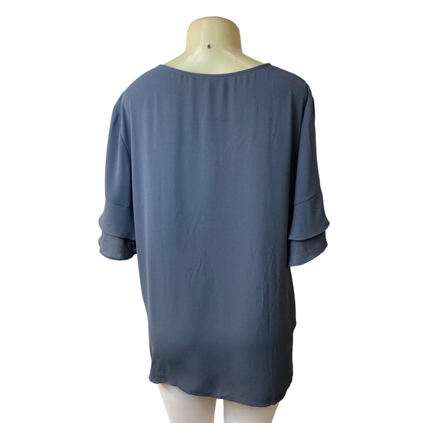 Loft Women's Grey Flowy T-Shirt Sz XL