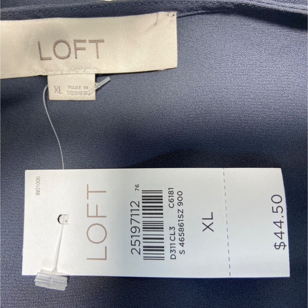 Loft Women's Grey Flowy T-Shirt Sz XL