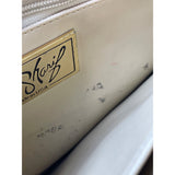 Vintage 80s Shariq Women's White Ivory Faux Reptile Skin Crossbody Bag Sz S