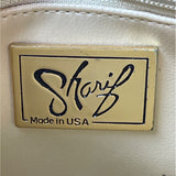 Vintage 80s Shariq Women's White Ivory Faux Reptile Skin Crossbody Bag Sz S
