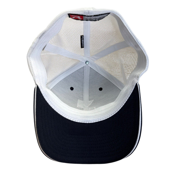 Richardson R-Active Navy & White Mesh Flexfit Hat Size SM-MD