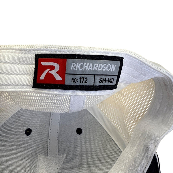 Richardson R-Active Navy & White Mesh Flexfit Hat Size SM-MD