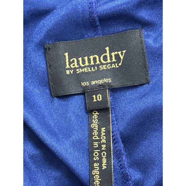 Laundry Women’s Royal Blue Gown With Beaded Asymmetrical Torso Size 10 - New