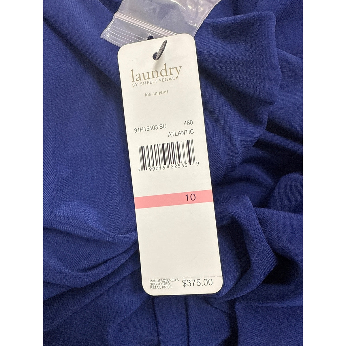Laundry Women’s Royal Blue Gown With Beaded Asymmetrical Torso Size 10 - New
