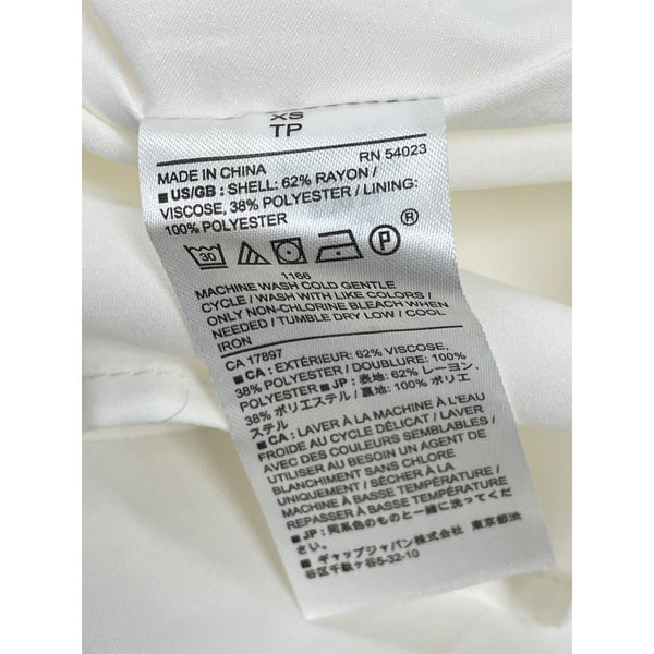 Banana Republic XS White Halter Maxi Dress With Ruffle Neck & Belted Waist - New