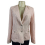 Karl Lagerfeld Women’s Pink Blazer Jacket With Fringe Detail Sz 6