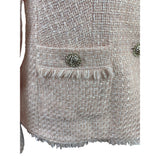 Karl Lagerfeld Women’s Pink Blazer Jacket With Fringe Detail Sz 6