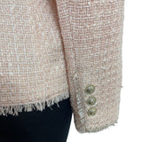 Karl Lagerfeld Women’s Pink Blazer Jacket With Fringe Detail Sz 6