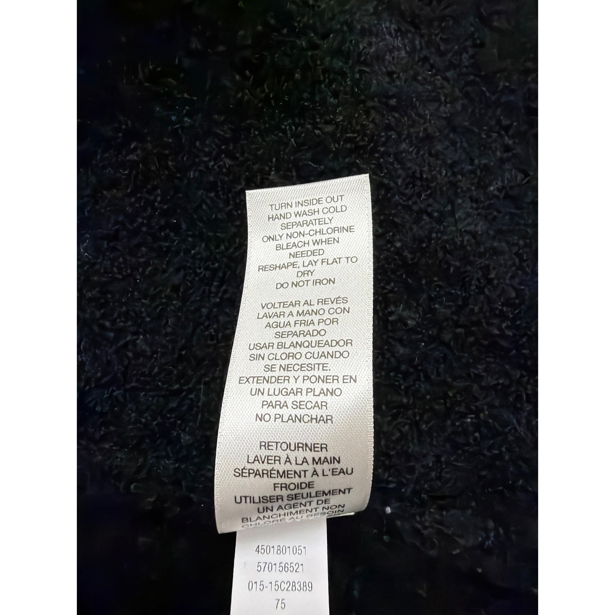 Chicos Womens Black Acrylic/Nylon/Wool Feather Trim Long Sleeve Cardigan Size 2