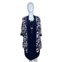R&M Richards Navy Sleeveless Sheath Dress With Pink/White Cardigan Sz 16 W