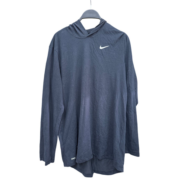 Nike Mens Black Dri-Fit Long Sleeve Hooded Training Tee Shirt Small Lightweight