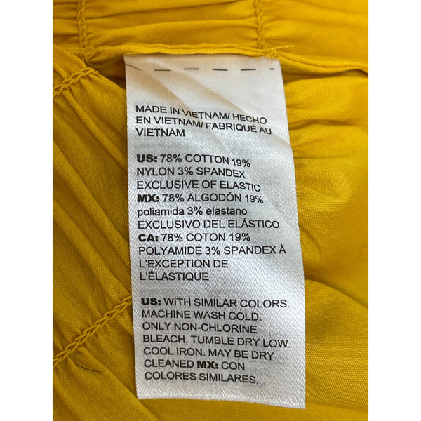 White House Black Market Yellow Sleeveless Halter Top W Keyhole Back Sz 14 - New