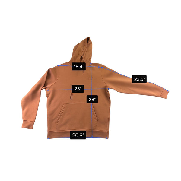 Under Armour Womens Peach Cotton Blend Hoodie Embroidered Logo Sz L