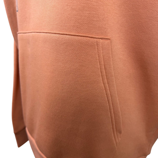 Under Armour Womens Peach Cotton Blend Hoodie Embroidered Logo Sz L