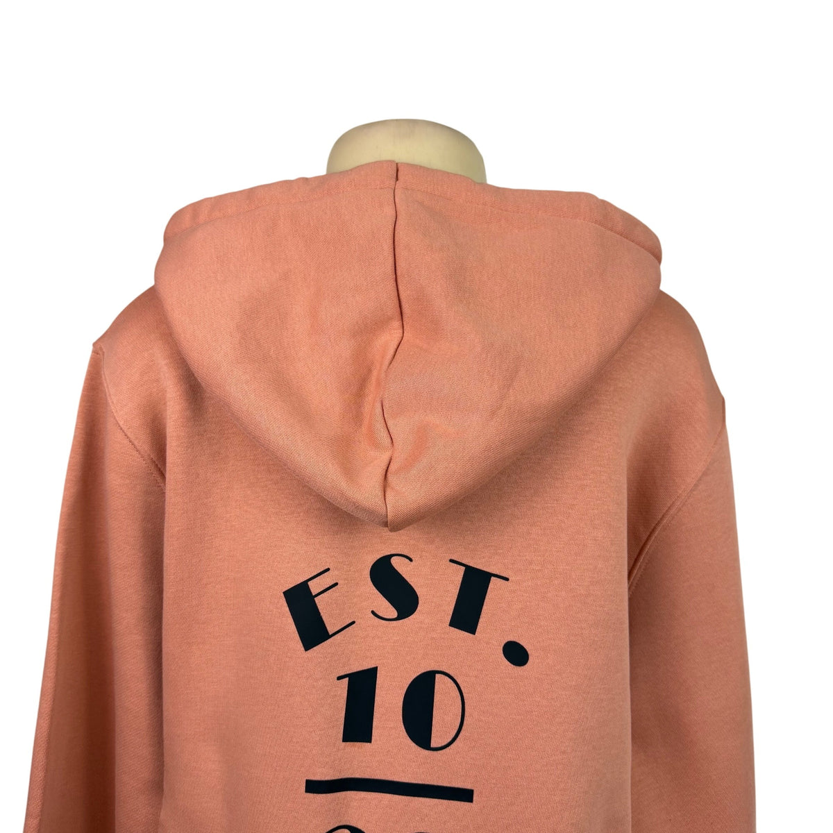 Under Armour Womens Peach Cotton Blend Hoodie Embroidered Logo Sz L