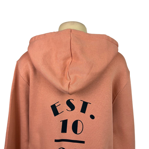 Under Armour Womens Peach Cotton Blend Hoodie Embroidered Logo Sz L