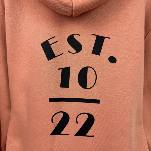 Under Armour Womens Peach Cotton Blend Hoodie Embroidered Logo Sz L