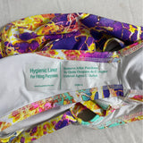 HMS Multicolor Marble Print Strapless Womens Monokini Swimsuit Sz M - New